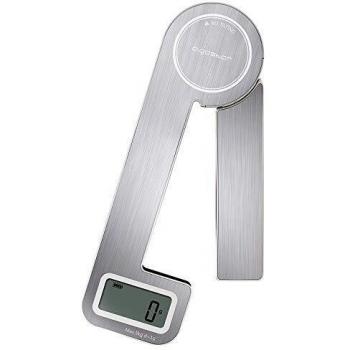 Aigostar Nano - Báscula de cocina plegable, 5 kg/ 11 lbs Báscula de cocina digital multifunción,acero inoxidable, control táctil, pantalla LCD, función tara,ahorra espacio. Sin pilas, ni enchufes.
