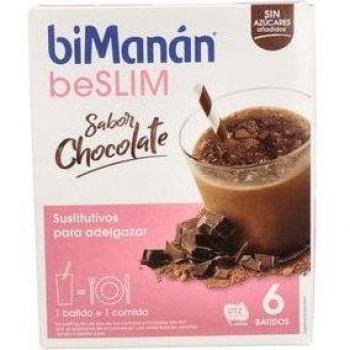 BiManán BeSlim Batido de Chocolate - 50g x 6 Unidades
