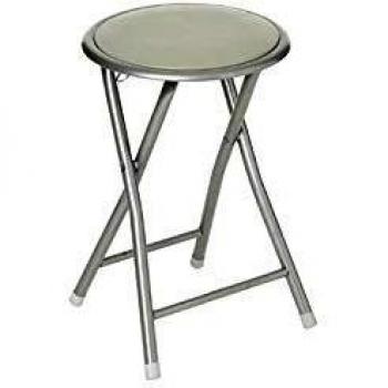 Taburete Plegable Gris Claro marca FIVE, plegable, color gris claro