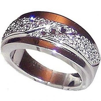 Sortija plata Ley 925m talla 12 rodiada