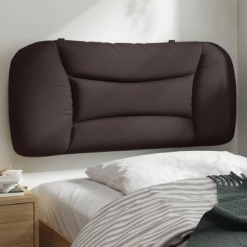 Cabecero de cama acolchado tela marrón oscuro 80 cm vidaXL