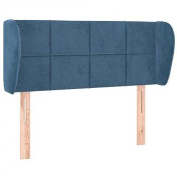 Cabecero de terciopelo azul oscuro 103x23x78/88 cm