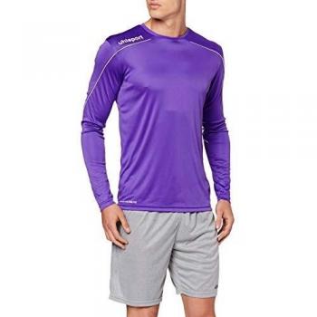uhlsport Stream 22 Trikot Langarm Sudadera De Entrenamiento, Hombre, Morado/Blanco, XXL