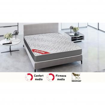 PIKOLIN Colchón viscoelástico Espuma HR 105x190 firmeza Media, Reversible, Alto 22cm - Colchones Sigeo