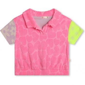 Billieblush - Polo de niña color block de manga corta, diseño moderno, 100% algodón, cómodo y transpirable, ideal para el verano