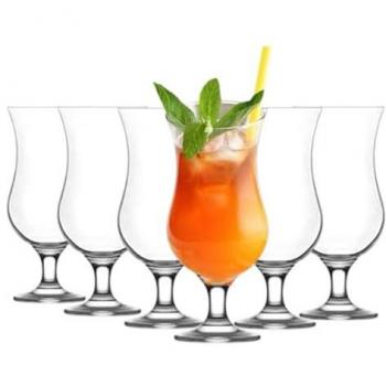 Set de 6 Vasos de Cristal Colores y Transparentes de 270ml, 350ml y 480cc - Aptos para Lavavajillas