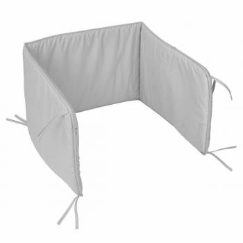 Protector de Cuna Liso Gris, Dimensiones 180x40x3 cm