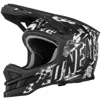 O'NEAL | Casco de Bicicleta de montaña | Descenso de MTB | Forro Dri-Lex®, Aperturas de ventilación para la refrigeración | Casco HYPERLITE Blade Rider | Adultos | Blanco Negro | Talla M