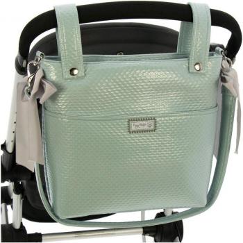 Bolso para silla de paseo o talega Rosy Fuentes - Bolso práctico y funcional, diseñado para sillas de paseo, con múltiples compartimentos, material resistente al agua, fácil de limpiar, incluye correas ajustables y un diseño moderno