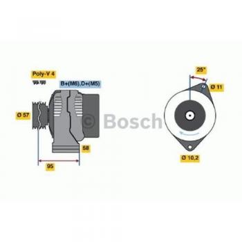 Alternador Bosch 14V 75A para Mercedes-Benz y Smart