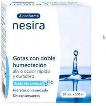 ACOFARMA NESIRA GOTAS HUMECTANTES CON ÁCIDO HIALURÓNICO DOBLE ACCIÓN 20 MONODOSIS 0,35 ML
