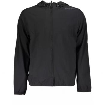 Calvin Klein Men's Black Hooded Windbreaker Sweatshirt - XXL