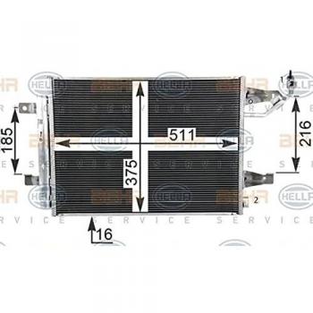 Condensador de aire acondicionado BEHR MAHLE AC 509 000S, tipo: condensador, características: compatible con sistemas de aire acondicionado, alta eficiencia en refrigeración, diseño optimizado para un mejor flujo de aire y rendimiento tér