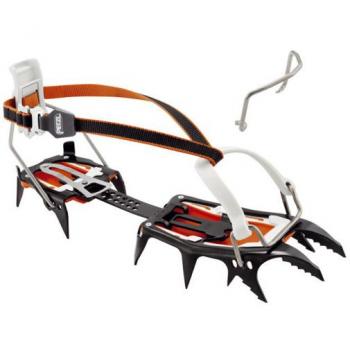 Crampones PETZL Sarken LLU - Crampones automáticos, fabricados en acero, diseño ligero y compacto, compatibilidad con botas de montaña y esquí, puntas frontales intercambiables, sistema de fij