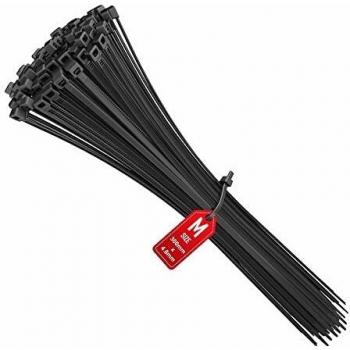 intervisio Bridas de Plastico para Cables 300mm x 4,8mm, Negro, 100 Piezas