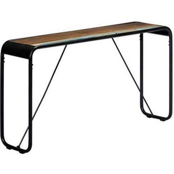 vidaXL Mesa Consola de 140 x 35 x 76 cm, Madera de reocupación Maciza