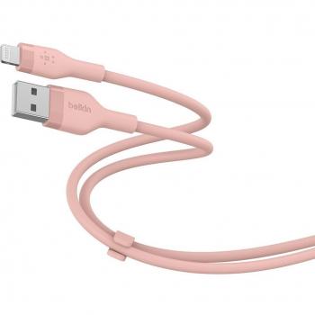 Cable USB Belkin Boost Charge Flex de 1 metro en color rosa