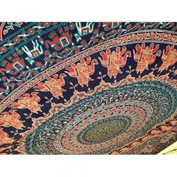 Popular Handicrafts Hippie Mandala Bohemian Psychedelic Intricate Floral Design Indian Bedspread Magical Thinking Tapestry 84x90 Inches,