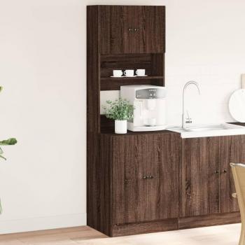 Mueble de cocina Roble Marrón 60x50x180 cm madera multicapa