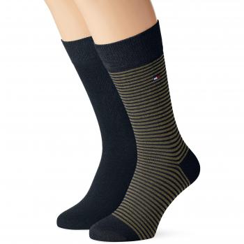 Tommy Hilfiger TH Men Small Stripe Sock 2P, Calcetines para Hombre, Mehrfarbig