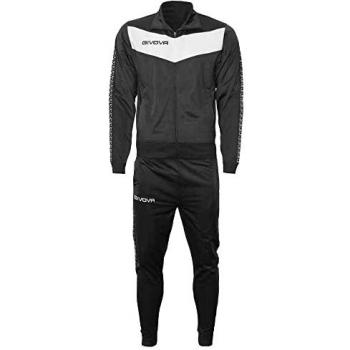 Givova Chándal Visa Unisex Blanco/Negro 4XL con risca para deporte