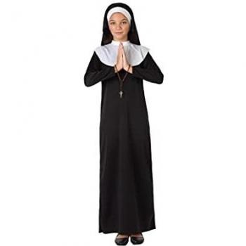 Disfraz Infantil de Monja Maldita para Niños de 10 a 12 Años - Ideal para Halloween y Carnaval