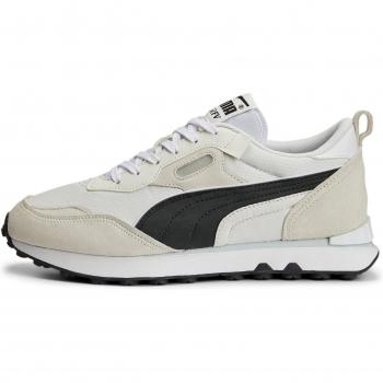 Puma Rider FV Vintage White Lace-Up Sneakers for Men, Size 10 US