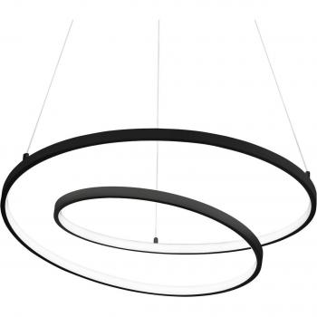 Lámpara colgante Ideal Lux Oz LED Ø 80 cm negro