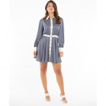 Vestido Mini Con Logotipo Estampado Marciano