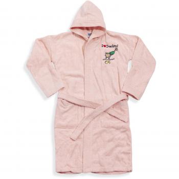 INTERBABY- Albornoz Infantil 100% Algodón T. 6-8 años, color rosa