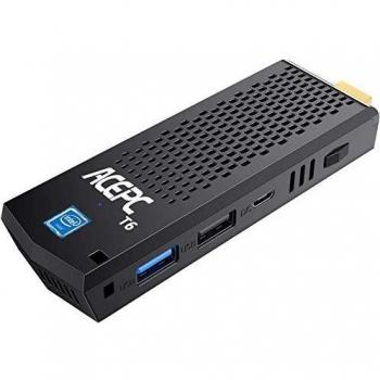 Mini PC Stick,T6 Fanless Intel Atom Z8350 Computer con Windows 10 Pro 64 bits/4 GB DDR + 64 GB eMMC/4K HD/Bluetooth 4.2/Dual WiFi/USB 3.0