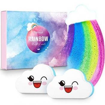 Kit de Regalo Bombas de Baño, Ribivaul Bombas de Baño Hecho a Mano con Ingredientes Naturales y Orgánicos, Vegano Fizzy Spa para Hidratar la Piel Seca, Opción de Kit Regalo Ideal, 4.65 oz x 2Pcs