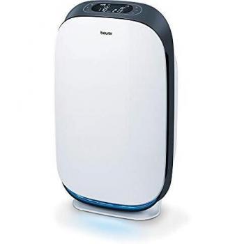 Beurer LR500 - Purificador de Aire con Bluetooth-Wifi, limpieza mediante filtrado 3 capas, luz ultravioleta, espacios 35-100 M2, 4 nivels y función turbo, color blanco negro, 660.13