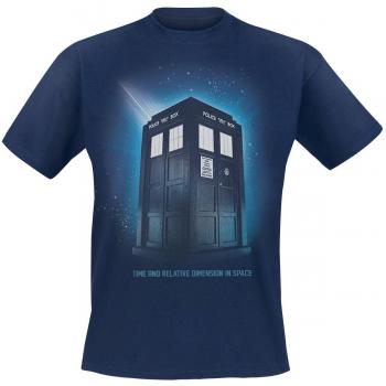 Médico que la camiseta de los hombres de Tardis Espacio para algodón azul serie - L