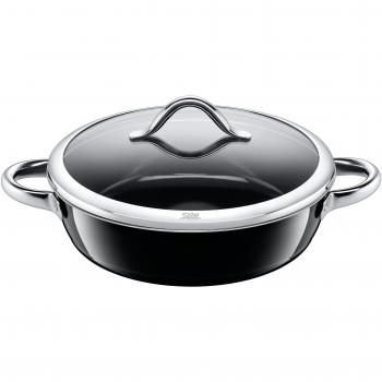 Silit Vitaliano - Sartén 2 asas Vitaliano Negro con tapa, 28cmØ, 4,1l