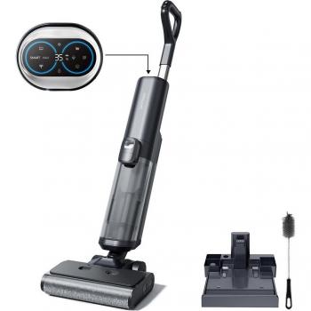 Aspiradora y trapeadora inalámbrica Proscenic F20A, 35 min de autonomía, pantalla LED, autolimpieza, secado al aire y limpieza completa de bordes