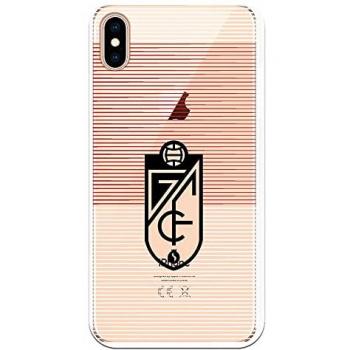 Funda Original Transparente TPU para iPhone XS Max - Diseño Granada con Líneas Blancas y Rojas