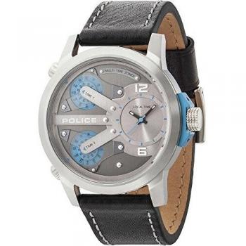 POLICE RELOJ DE HOMBRE CUARZO 50MM CORREA DE CUERO CAJA DE ACERO 14538JS04A