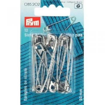 Prym - Agujas imperdibles Plateadas, 23 mm, Metal, Plateado, 50 mm