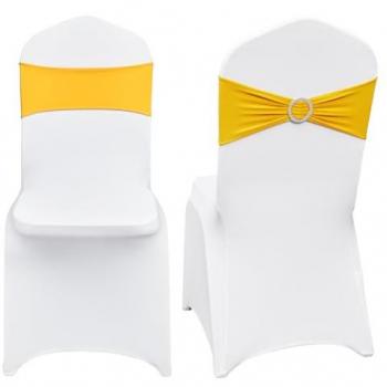 Universal Stretch Spandex Folding Chair Covers with Removable Washable Sashes - 50 Pack