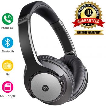 Auriculares Bluetooth Inalámbricos, Cascos Plegable con Cable, Auriculares de Diadema con Micrófono, Compatible con iPad iPhone Android