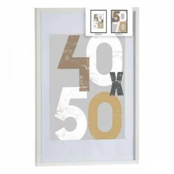 Marco de Fotos Estándar 52,5 x 2,5 x 72,5 cm Blanco Plástico Madera MDF (6 Unidades)
