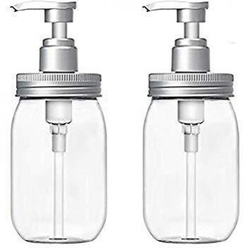 Luvan Dispensador de Jabón de 450ml, Material Seguro, sin BPA, Operación Fácil con una Sola Mano, sin Fugas ni Goteos, Adecuado para Todos los Tipos de Líquido Jabonoso o Loción