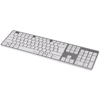 Teclado Hama Rossano USB Slim Blanco/Silver