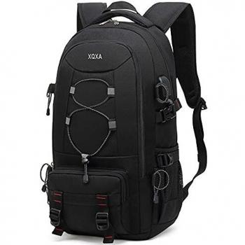 XQXA Mochila de viaje para ordenador portátil, 45 L, mochila duradera, apta para computadora de 17,3 pulgadas, mochilas de negocios para mujeres y hombres