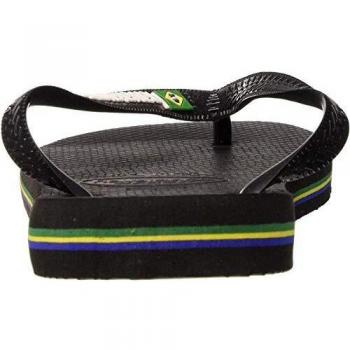 Havaianas Brazil Logo Flip Flops - Black - UK 6-7 (EU 39/40)