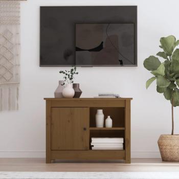Mueble de TV de madera maciza de pino 70x36,5x52 cm