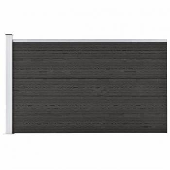 Valla de jardín de WPC 175x105 cm en color marrón y gris, perfecta para plantas y animales, múltiples usos como malla para ventilación, seguridad, ventana y jardín
