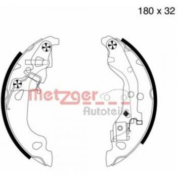Juego de zapatas de freno traseras METZGER MG 737 para Fiat Punto II 3/5 puertas