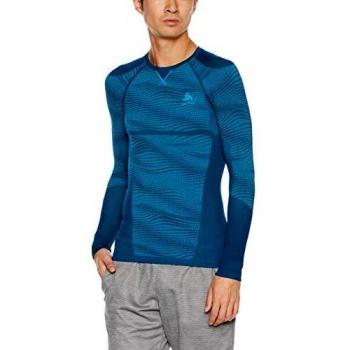 Odlo Negra Comb Performance Long-Sleeve Camiseta De Cuello Rojo Ondo - AW18 - M